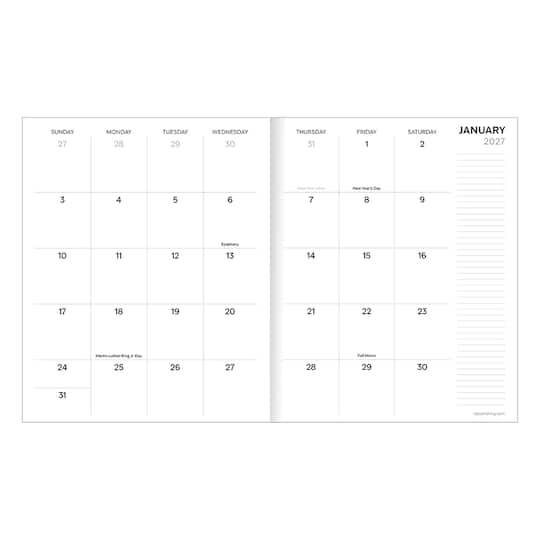 2027 Denim Medium Monthly Planner
